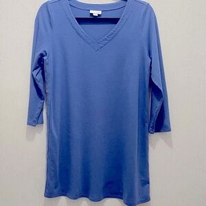 J. Jill Indigo V-Neck Dress